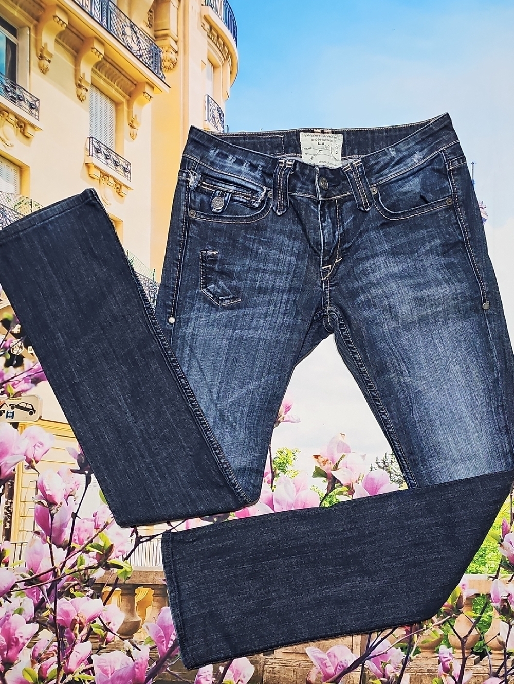 Taverniti So Jeans Dark Indigo Straight Leg Jeans Size 26